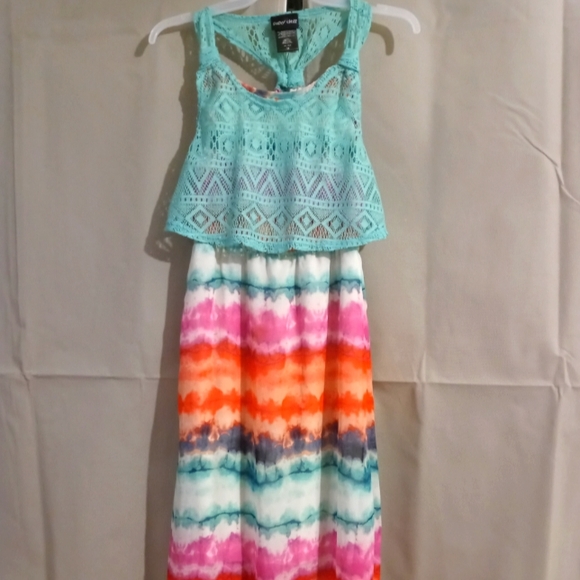 paper doll Dresses Paper Doll Girls Crochet Top Multicolored Maxi Dress Girls Sz 4 Poshmark